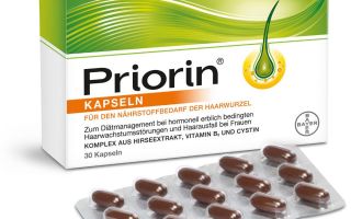 Finske vitaminer Priorin (Priorin) til hår: anmeldelser, sammensætning, instruktioner